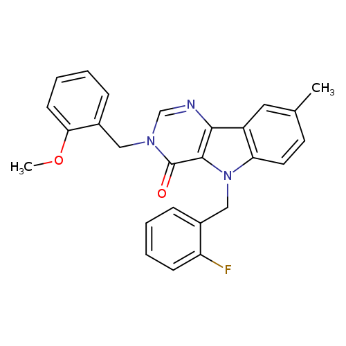 5-[(2-fluorophenyl)methyl]-3-[(2-methoxyphenyl)methyl]-8-methyl-3H,4H,5H-pyrimido[5,4-b]indol-4-one