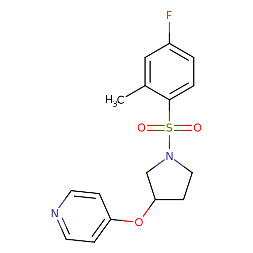4-{[1-(4-fluoro-2-methylbenzenesulfonyl)pyrrolidin-3-yl]oxy}pyridine