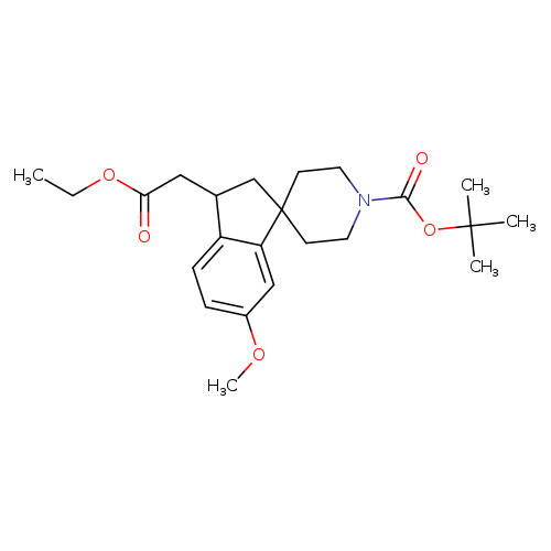 tert-butyl 3-(2-ethoxy-2-oxoethyl)-6-methoxy-2,3-dihydrospiro[indene-1,4'-piperidine]-1'-carboxylate