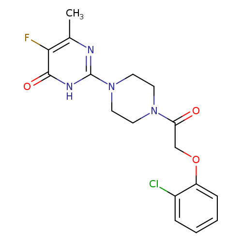 2-{4-[2-(2-chlorophenoxy)acetyl]piperazin-1-yl}-5-fluoro-6-methyl-3,4-dihydropyrimidin-4-one