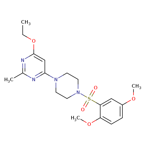4-[4-(2,5-dimethoxybenzenesulfonyl)piperazin-1-yl]-6-ethoxy-2-methylpyrimidine