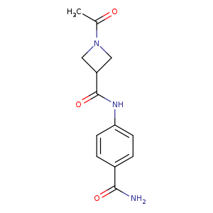 1-acetyl-N-(4-carbamoylphenyl)azetidine-3-carboxamide