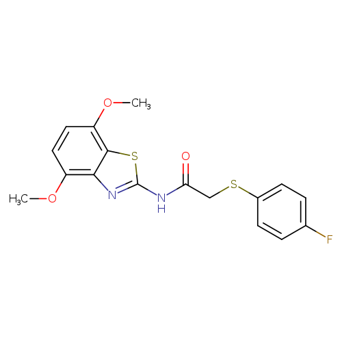 N-(4,7-dimethoxy-1,3-benzothiazol-2-yl)-2-[(4-fluorophenyl)sulfanyl]acetamide