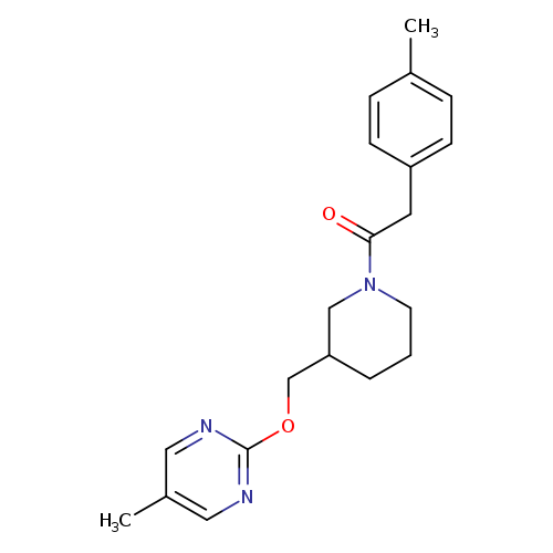 2-(4-methylphenyl)-1-(3-{[(5-methylpyrimidin-2-yl)oxy]methyl}piperidin-1-yl)ethan-1-one