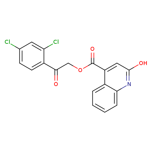 2-(2,4-dichlorophenyl)-2-oxoethyl 2-hydroxyquinoline-4-carboxylate