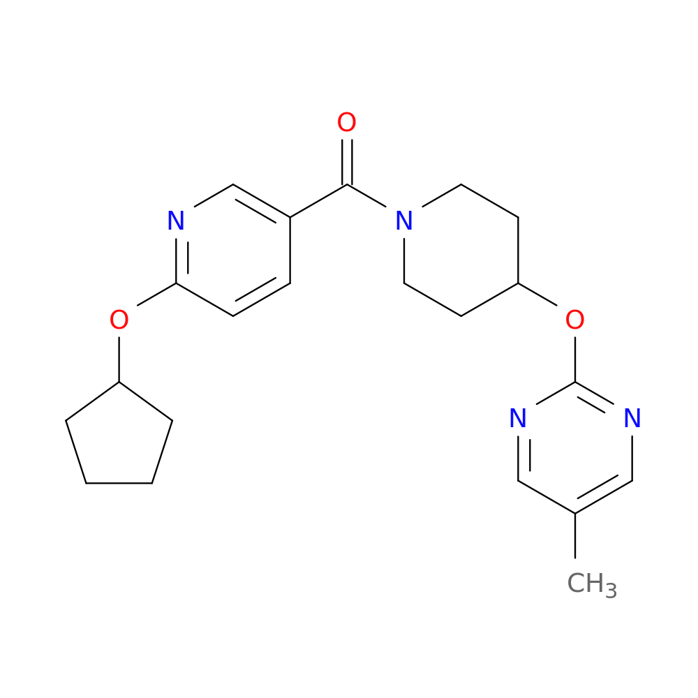 2-({1-[6-(cyclopentyloxy)pyridine-3-carbonyl]piperidin-4-yl}oxy)-5-methylpyrimidine