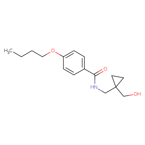 4-butoxy-N-{[1-(hydroxymethyl)cyclopropyl]methyl}benzamide