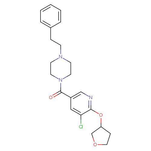 1-[5-chloro-6-(oxolan-3-yloxy)pyridine-3-carbonyl]-4-(2-phenylethyl)piperazine