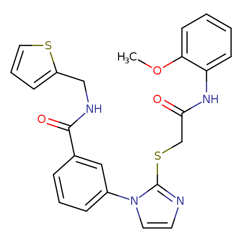 3-[2-({[(2-methoxyphenyl)carbamoyl]methyl}sulfanyl)-1H-imidazol-1-yl]-N-[(thiophen-2-yl)methyl]benzamide