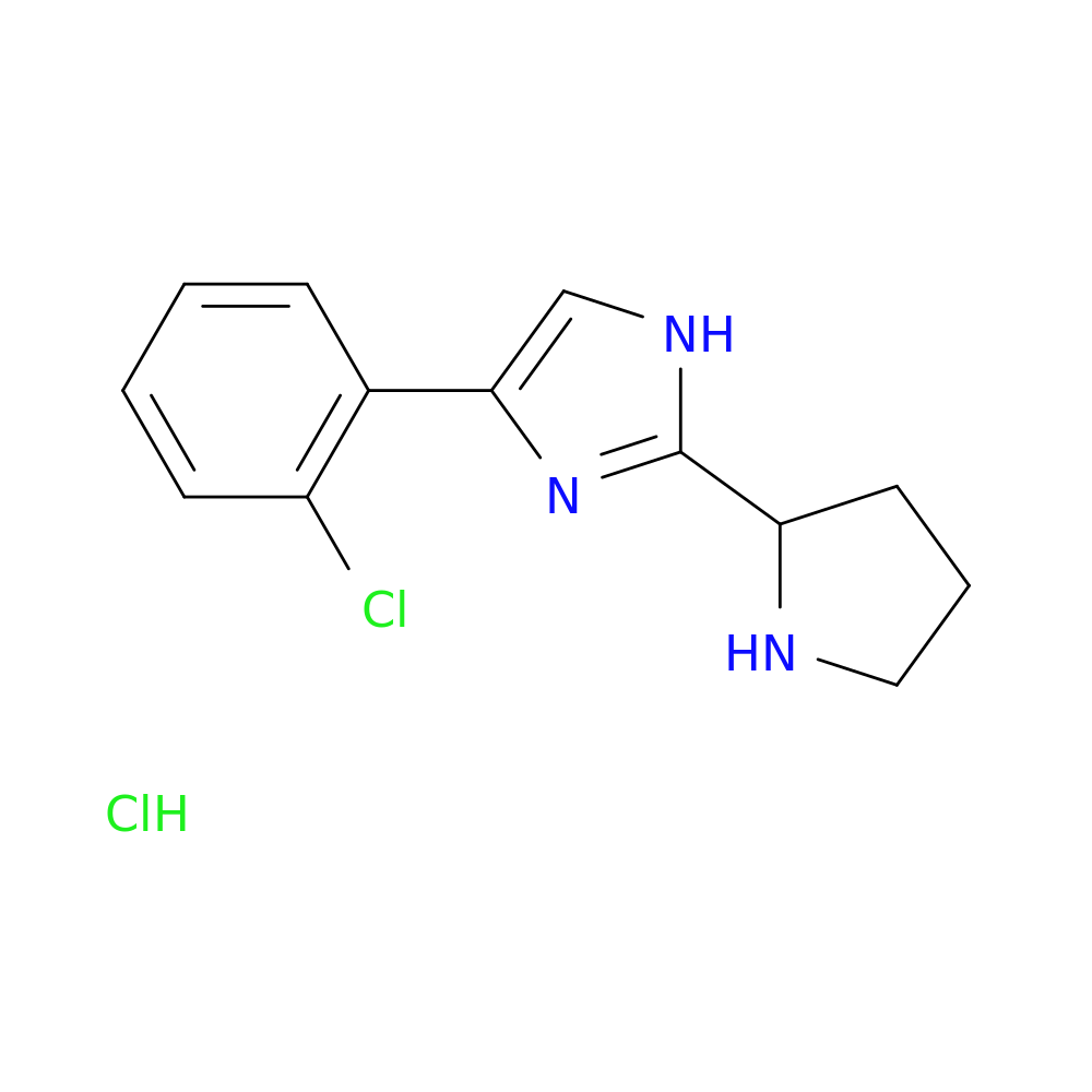 4-(2-chlorophenyl)-2-(pyrrolidin-2-yl)-1H-imidazole hydrochloride