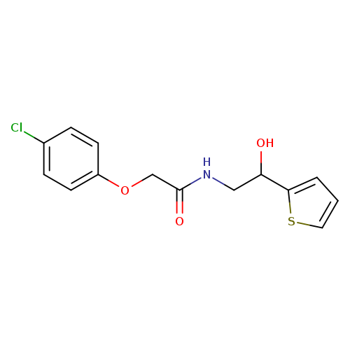 2-(4-chlorophenoxy)-N-[2-hydroxy-2-(thiophen-2-yl)ethyl]acetamide