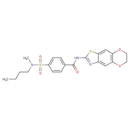 4-[butyl(methyl)sulfamoyl]-N-{10,13-dioxa-4-thia-6-azatricyclo[7.4.0.0^{3,7}]trideca-1,3(7),5,8-tetraen-5-yl}benzamide
