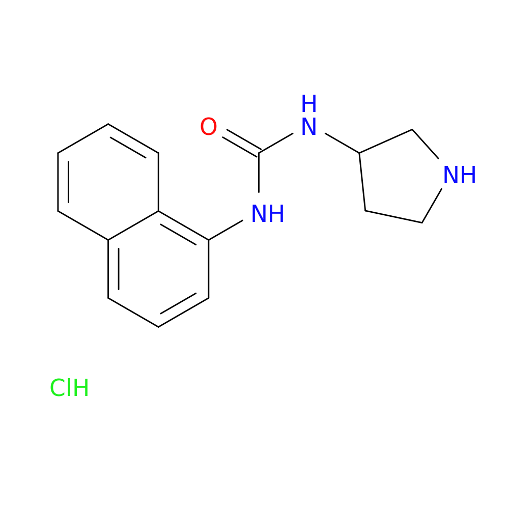 1-(naphthalen-1-yl)-3-(pyrrolidin-3-yl)urea hydrochloride