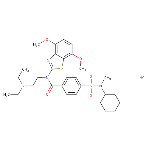 4-[cyclohexyl(methyl)sulfamoyl]-N-[2-(diethylamino)ethyl]-N-(4,7-dimethoxy-1,3-benzothiazol-2-yl)benzamide hydrochloride