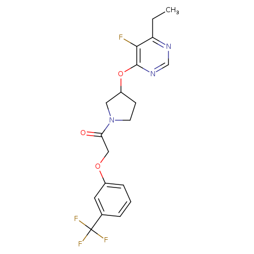 1-{3-[(6-ethyl-5-fluoropyrimidin-4-yl)oxy]pyrrolidin-1-yl}-2-[3-(trifluoromethyl)phenoxy]ethan-1-one