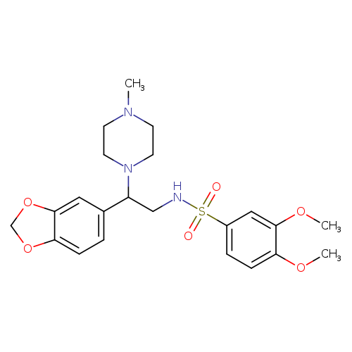 N-[2-(2H-1,3-benzodioxol-5-yl)-2-(4-methylpiperazin-1-yl)ethyl]-3,4-dimethoxybenzene-1-sulfonamide
