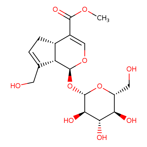 Cyclopenta[c]pyran-4-carboxylic acid, 1-(β-D-glucopyranosyloxy)-1,4a,5,7a-tetrahydro-7-(hydroxymethyl)-, methyl ester, (1S,4aS,7aS)-