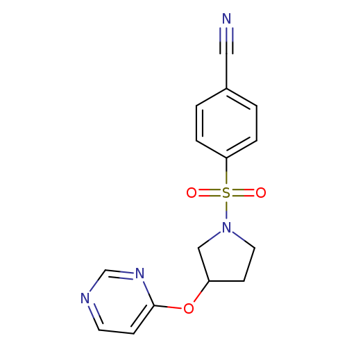 4-{[3-(pyrimidin-4-yloxy)pyrrolidin-1-yl]sulfonyl}benzonitrile