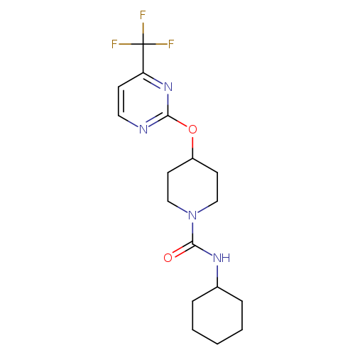N-cyclohexyl-4-{[4-(trifluoromethyl)pyrimidin-2-yl]oxy}piperidine-1-carboxamide