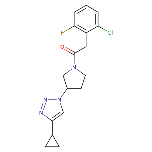 2-(2-chloro-6-fluorophenyl)-1-[3-(4-cyclopropyl-1H-1,2,3-triazol-1-yl)pyrrolidin-1-yl]ethan-1-one