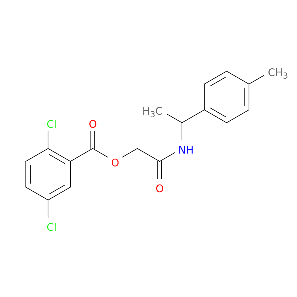 {[1-(4-methylphenyl)ethyl]carbamoyl}methyl 2,5-dichlorobenzoate