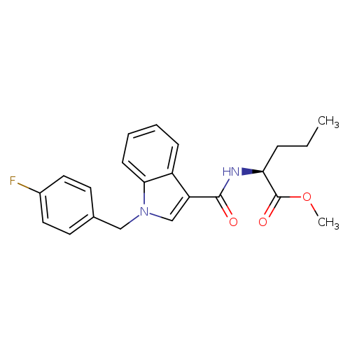 methyl(S)-2-(1-(4-fluorobenzyl)-1H-indole-3-carboxamido)pentanoate