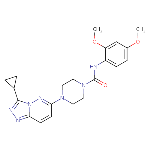 4-{3-cyclopropyl-[1,2,4]triazolo[4,3-b]pyridazin-6-yl}-N-(2,4-dimethoxyphenyl)piperazine-1-carboxamide