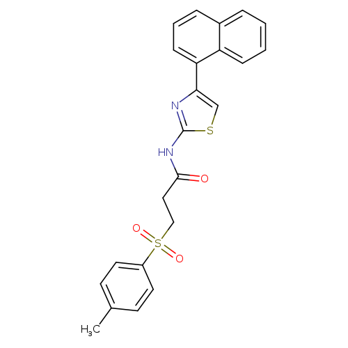 3-(4-methylbenzenesulfonyl)-N-[4-(naphthalen-1-yl)-1,3-thiazol-2-yl]propanamide