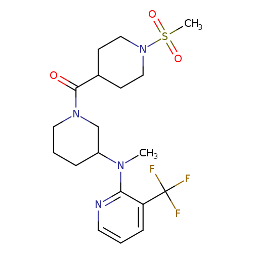N-[1-(1-methanesulfonylpiperidine-4-carbonyl)piperidin-3-yl]-N-methyl-3-(trifluoromethyl)pyridin-2-amine