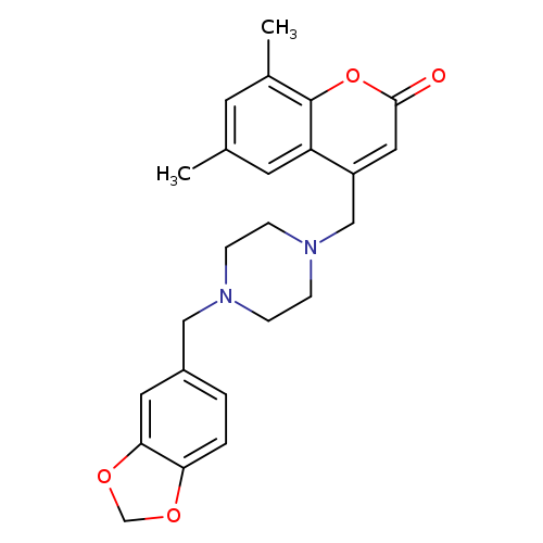 4-({4-[(2H-1,3-benzodioxol-5-yl)methyl]piperazin-1-yl}methyl)-6,8-dimethyl-2H-chromen-2-one