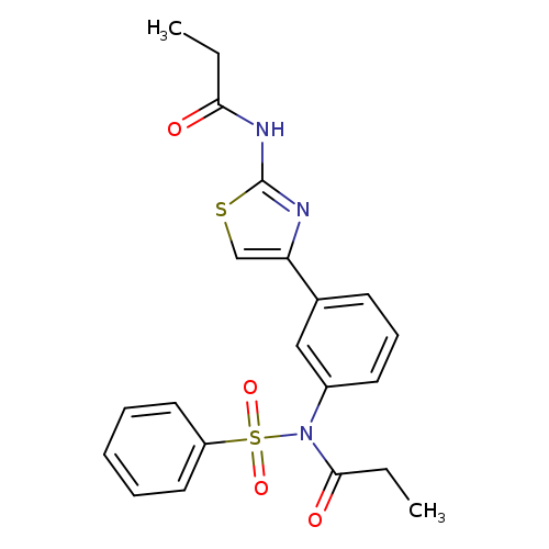 N-(benzenesulfonyl)-N-[3-(2-propanamido-1,3-thiazol-4-yl)phenyl]propanamide