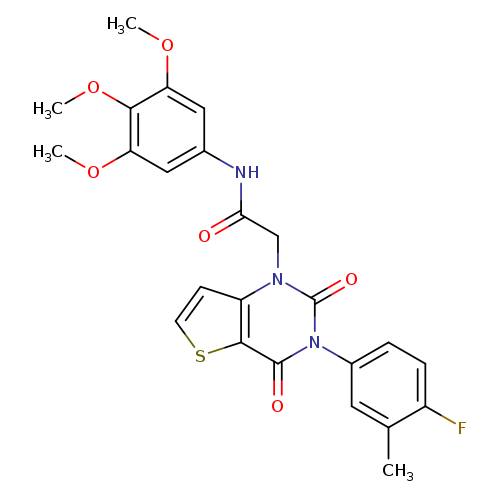 2-[3-(4-fluoro-3-methylphenyl)-2,4-dioxo-1H,2H,3H,4H-thieno[3,2-d]pyrimidin-1-yl]-N-(3,4,5-trimethoxyphenyl)acetamide