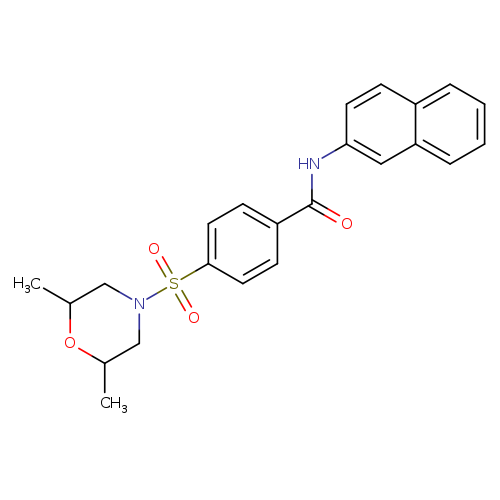 4-[(2,6-dimethylmorpholin-4-yl)sulfonyl]-N-(naphthalen-2-yl)benzamide