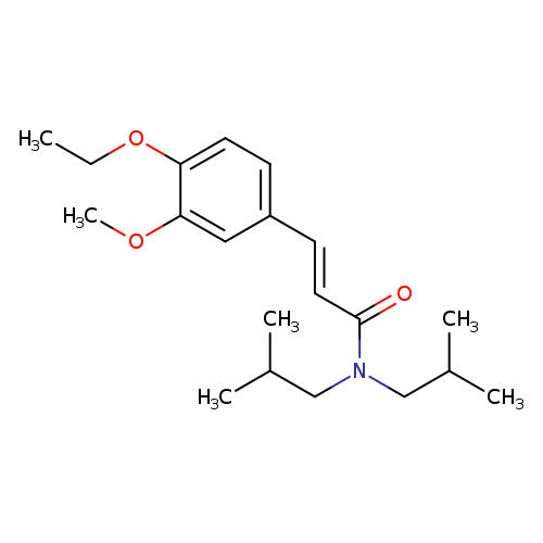 (2E)-3-(4-ethoxy-3-methoxyphenyl)-N,N-bis(2-methylpropyl)prop-2-enamide