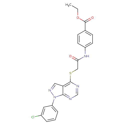 ethyl 4-(2-{[1-(3-chlorophenyl)-1H-pyrazolo[3,4-d]pyrimidin-4-yl]sulfanyl}acetamido)benzoate