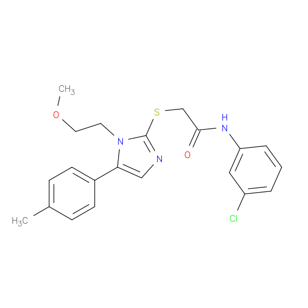N-(3-chlorophenyl)-2-{[1-(2-methoxyethyl)-5-(4-methylphenyl)-1H-imidazol-2-yl]sulfanyl}acetamide