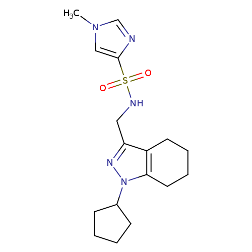 N-[(1-cyclopentyl-4,5,6,7-tetrahydro-1H-indazol-3-yl)methyl]-1-methyl-1H-imidazole-4-sulfonamide