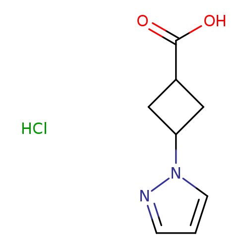 3-(1H-pyrazol-1-yl)cyclobutane-1-carboxylicacidhydrochloride,Mixtureofdiastereomers