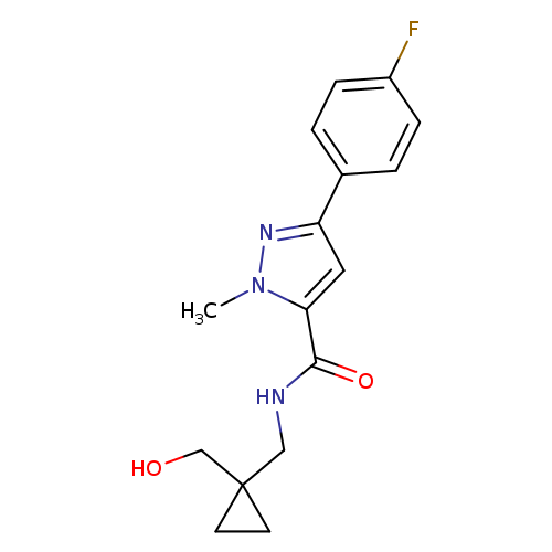 3-(4-fluorophenyl)-N-{[1-(hydroxymethyl)cyclopropyl]methyl}-1-methyl-1H-pyrazole-5-carboxamide