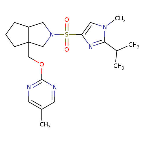 5-methyl-2-[(2-{[1-methyl-2-(propan-2-yl)-1H-imidazol-4-yl]sulfonyl}-octahydrocyclopenta[c]pyrrol-3a-yl)methoxy]pyrimidine