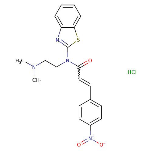 (2Z)-N-(1,3-benzothiazol-2-yl)-N-[2-(dimethylamino)ethyl]-3-(4-nitrophenyl)prop-2-enamide hydrochloride