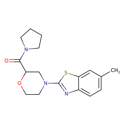 6-methyl-2-[2-(pyrrolidine-1-carbonyl)morpholin-4-yl]-1,3-benzothiazole