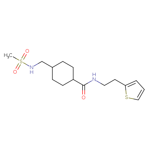 4-(methanesulfonamidomethyl)-N-[2-(thiophen-2-yl)ethyl]cyclohexane-1-carboxamide