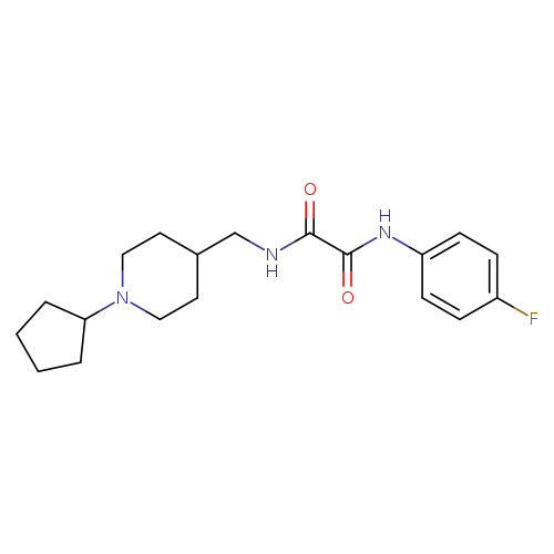 N-[(1-cyclopentylpiperidin-4-yl)methyl]-N'-(4-fluorophenyl)ethanediamide