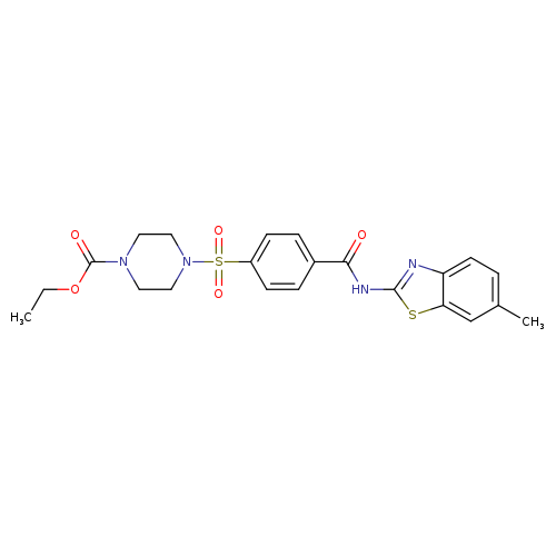 ethyl 4-{4-[(6-methyl-1,3-benzothiazol-2-yl)carbamoyl]benzenesulfonyl}piperazine-1-carboxylate