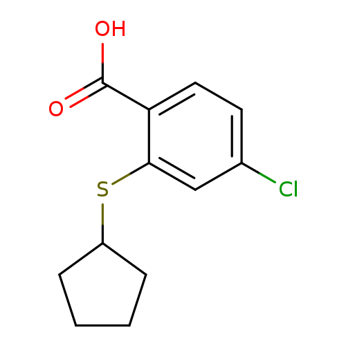 4-Chloro-2-(cyclopentylsulfanyl)benzoic acid