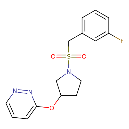 3-({1-[(3-fluorophenyl)methanesulfonyl]pyrrolidin-3-yl}oxy)pyridazine