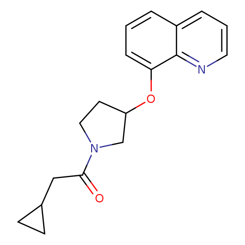 2-cyclopropyl-1-[3-(quinolin-8-yloxy)pyrrolidin-1-yl]ethan-1-one