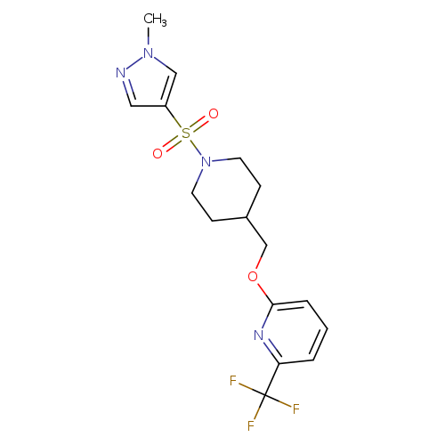 2-({1-[(1-methyl-1H-pyrazol-4-yl)sulfonyl]piperidin-4-yl}methoxy)-6-(trifluoromethyl)pyridine