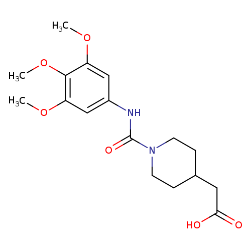 (1-([(3,4,5-Trimethoxyphenyl)amino]carbonyl)piperidin-4-yl)acetic acid